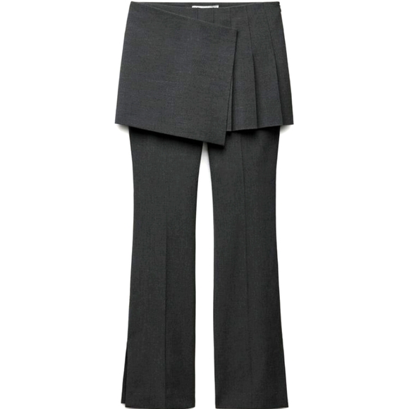 Zara WOMANS Box PLEAT Skirt Over Trousers - Picture 7 of 10
